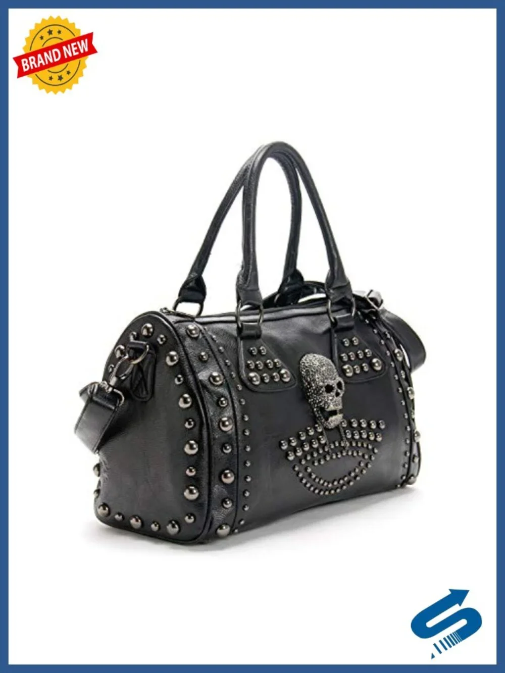 Canvas Punk Tote Handbag Shoulder Strap Crossbody